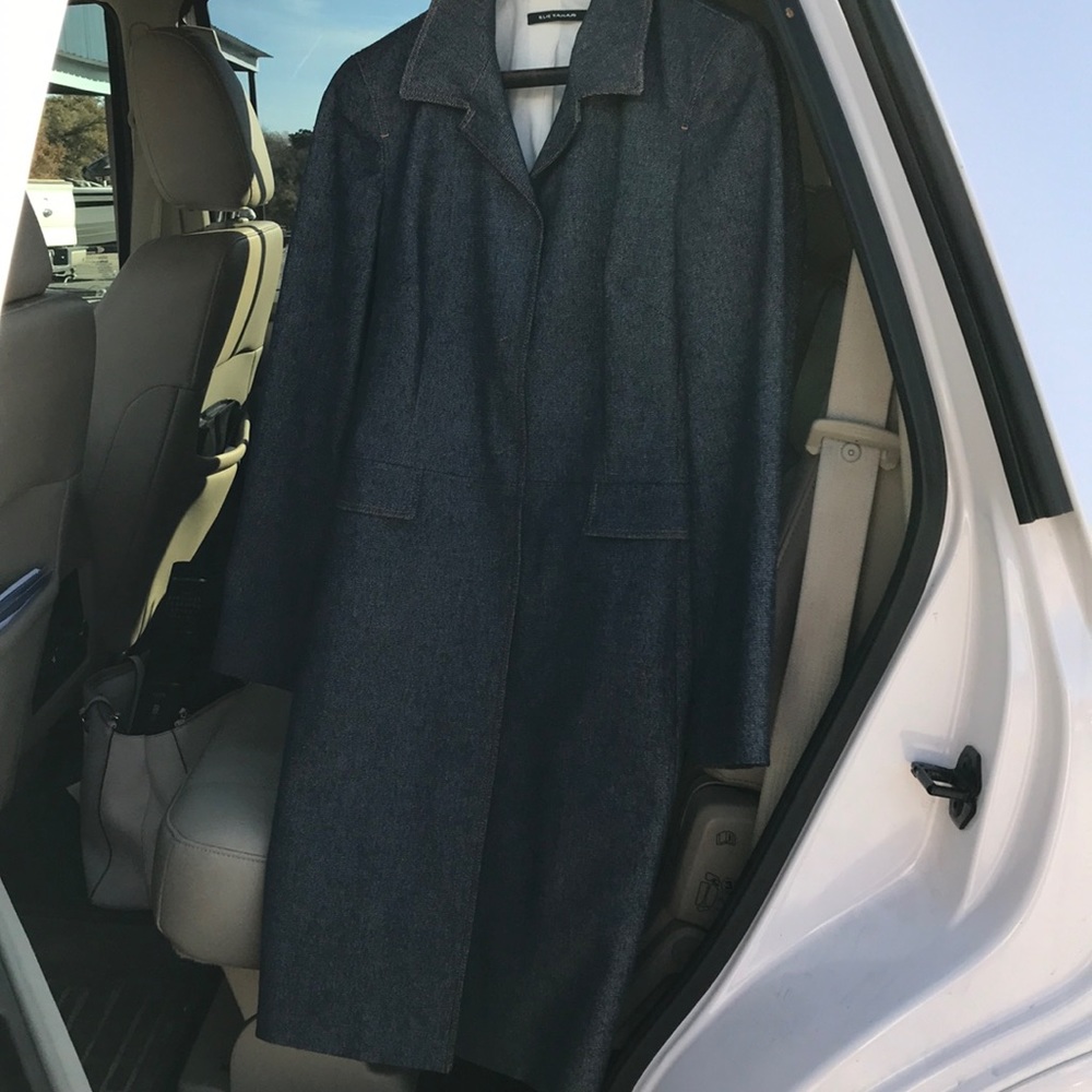 Elie Tahari Denim Dress Coat